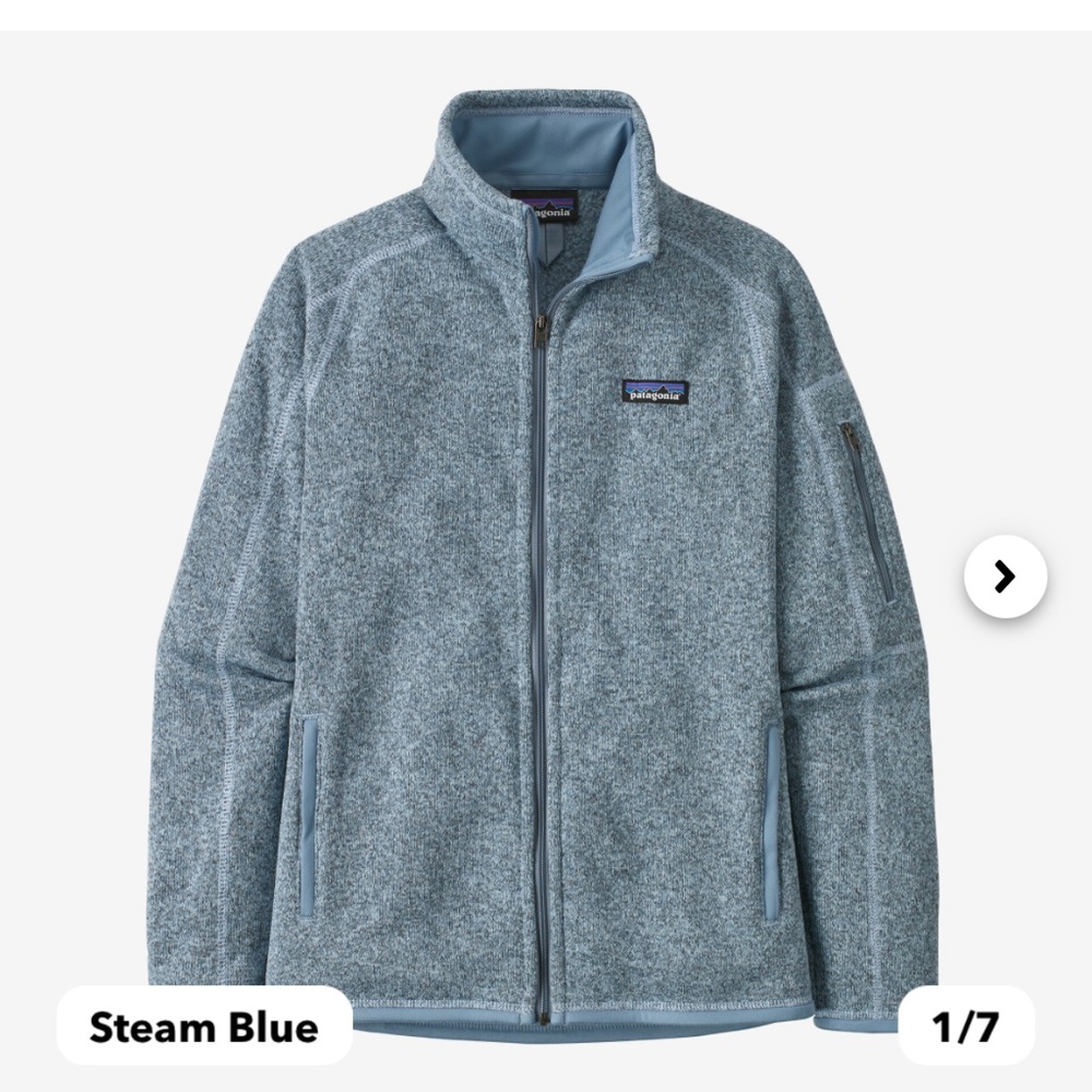 Women’s Patagonia better sweater full zip jacket-Steam Blue